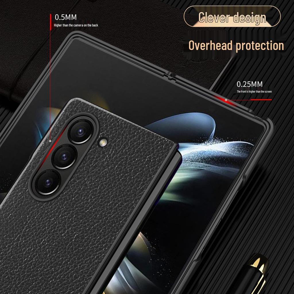 Защитный чехол для телефона Samsung Z Fold7 и Huawei Mate X5 с защитным экраном с перекрестным узором