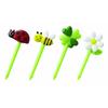 TORUNE Honey & Flower Picks, Set of 8 (4 Designs, 2 Each) - Perfect for Cake Decoration & Crafting
