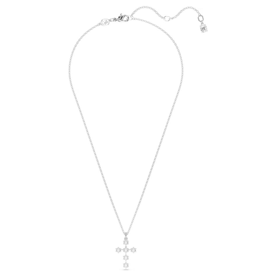 Swarovski Insigne Cross Design Rhodium Plated Necklace Unisex necklace Silver 5675576