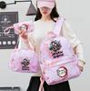 3 шт./комплект Рюкзак с принтом «Клинок, рассекающий демонов» с сумочкой и пеналом для подростка, школьника, девочки, мальчика, большой вместимости, водонепроницаемый, для книг, школьный, дорожный, подарок