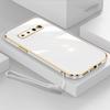 Для Samsung Galaxy S10 Чехол Роскошный Квадратный Металлизированный SM-G973F, SM-G973U Чехол для Телефона Ударопрочный Силиконовый Чехол-Накладка Fundas
