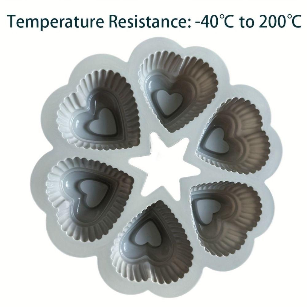 Food Grade Silicone Dessert Baking Tray Flexible French Pastry Mold Heart Baking Mold Chocolate