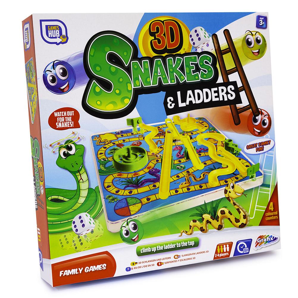 3D Snake Board Game Toy with Ladder Traditional Family Toy Fun Gift for Kids