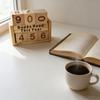Book Read This Year Counter Wooden Reading Challenge Tracker with Number Cubes Bookshelf Decoration