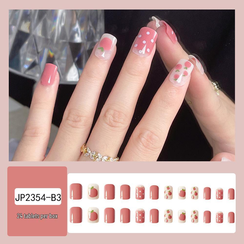 Многоразовый набор для дизайна ногтей Blush: 24 съемные наклейки для ногтей