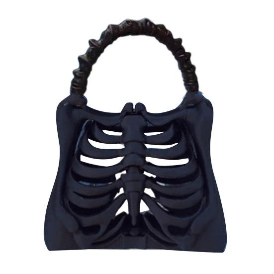 3D Printed Skeleton Bone Bag Halloween Gothic Skeleton Purse Spooky Ribcage Handbag Anatomical Dark Aesthetic Accessory