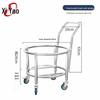 Мобильная сервировочная тележка из нержавеющей стали для ведер