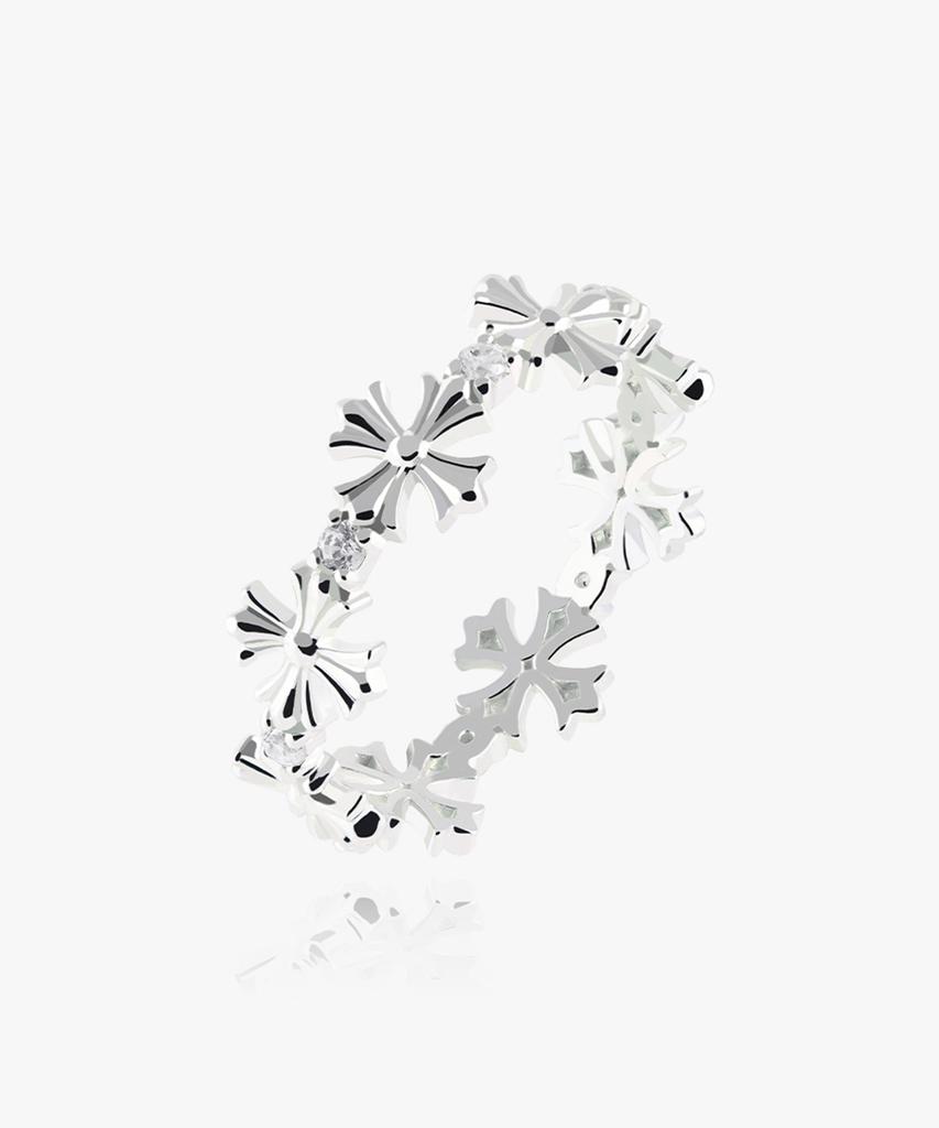 Helene Jewelry Кольцо с крестом Поулсена из серебра 925 пробы с фианитами (Тип D)