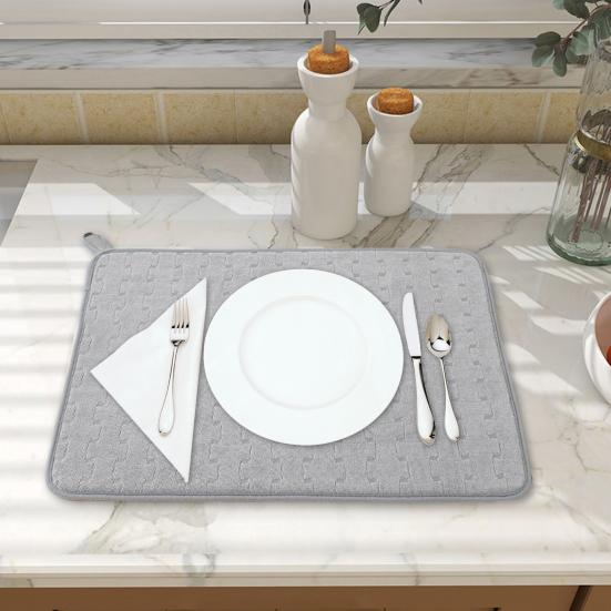 Коврик для сушки посуды из микрофибры, впитывающий коврик, большой размер, коврик для кухонной стойки, коврик для сушки посуды, защитный коврик для посуды, защитный коврик для столешницы