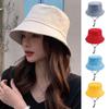 Solid Color Fisherman Hat Lace-up Sunshade Basin Hat Casual Tie Bucket Cap Summer