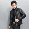 Одежда из воловьей кожи, модная мужская натуральная кожа, новая осенне-зимняя кожаная куртка с воротником-стойкой, модная меховая куртка