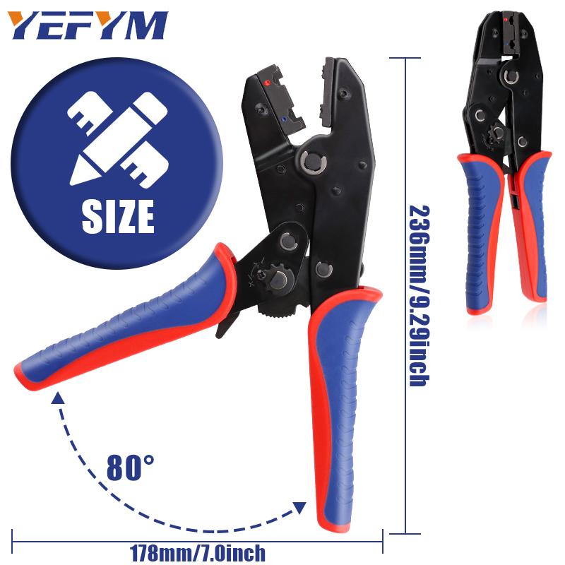 Инструмент для обжима изолированных флажковых клемм — щипцы для проводов с храповым механизмом — AWG 15–13 (1,5-2,5 мм²) - Щипцы для клемм с храповым механизмом — инструмент для электрического обжима