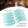 5 Pairs Eyelash Perm Silicone Pads, Curling Pads for Lash Lift, with Size Guide Chart, Hypoallergenic Reusable Accessories