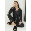 Buttoned Long Sleeve Cotton Pajama Set