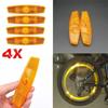 4PCS Bicycle Rays Bicycle Bicycle Ride Spoke Reflective Warning Safety Reflector Mount Vintage Clip