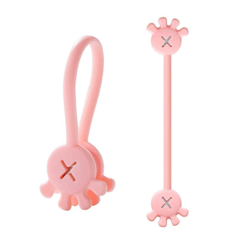 10Pcs Cable Ties Multipurpose Silicone Magnet Cord Ties Silicone Cable Wrap Cord Clip for Cable Management best sale