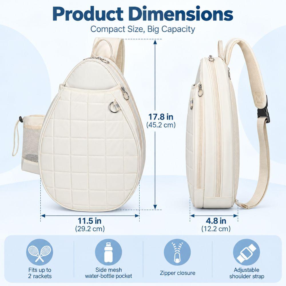 Lightweight Racket Sling Case Waterproof Tennis Shoulder Bag Tennis Racket Bag Court Training