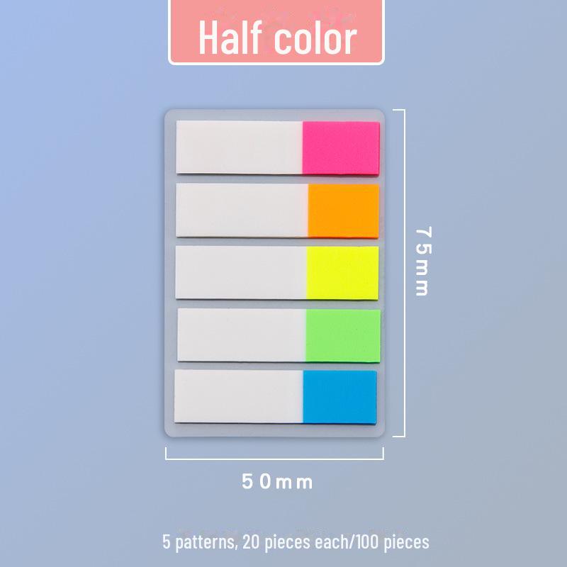 Красочные флуоресцентные стикеры из ПЭТ-материала - Индекс закладок для студентов и офисов