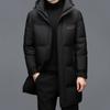 Medium and Long Middle-aged and Elderly Men's Thickened Down Jacket Hooded Casual Jacket Down Jacket Dad Outfit