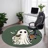 1PC Ghost Pug Office Round Area Rug,  Mat Suitable ForOffice, Under Office Chairs Bedroom Living Room Home Decor, Room Deco
