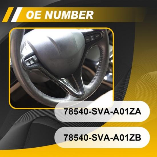 Carbon Fiber Steering Wheel Cover Panel Trim For 2006 2007-2011 Honda Civic New