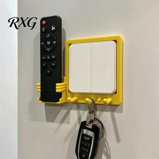 Elegant Wall Mounts Switch Decor Hook, Mounted Space Saving Design, Remote Control Decorative Entryway Hooks Storage Box, Key Holder for Living