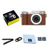 4K Digital Camera 48MP Resolution 18X Zoom Compact Travel Size for Selfie and Video Recording Brown