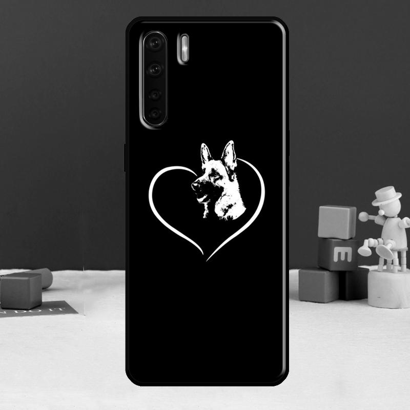 Cartoon German Shepherd Dog Phone Case For Oppo A74 A15 A80 A60 A40 A94 A54 A98 A78 A18 A38 A58 A16 A76 A96 A17 A77 A57S