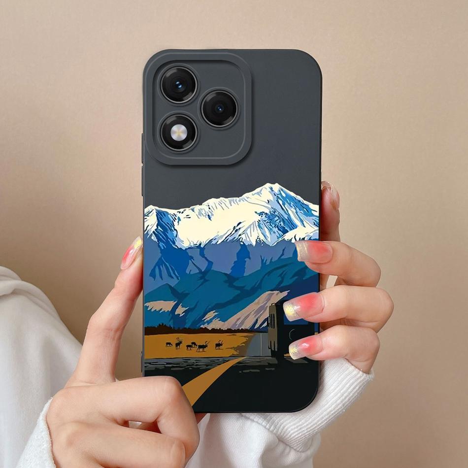For Honor 400 Lite Phone Case Cute Astronaut Full Coverage Anti Drop Soft Liquid Silicone Shell For Honor 400Lite Durable Bumper