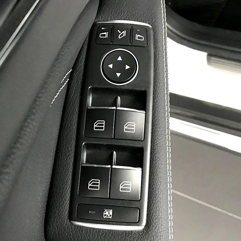 Кнопка подъема окна автомобиля, наклейка на отделку, подходит для Mercedes Benz ABCE GLE GLA CLA GLK Class W176 W204 W212 W166 W218