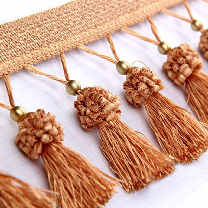 1M Кружево с бахромой из бисера, подвеска с кисточками, отделка края, сделай сам, обивка, штора, скатерть, кружевная лента, швейная фурнитура для штор, декор для дивана