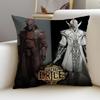Dark PPath of ExileS Cushion Cover Breathable and skinfriendly linen pillowcase square removable and washable cushion