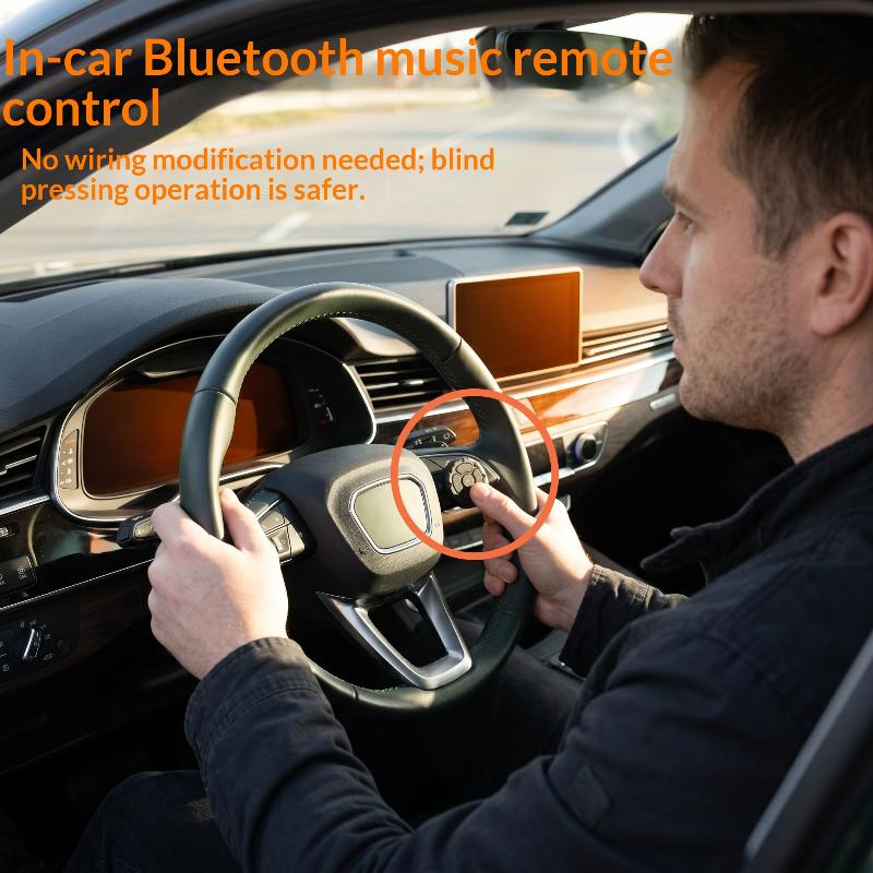 Беспроводной Bluetooth 5.3 Пульт управления медиаустройствами Водонепроницаемый Рулевой пульт для Автомобиля, Мотоцикла и Велосипеда