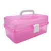 3 Layers Portable Storage Box Transparent Handheld Folding Multipurpose Storage Case for Art Craft