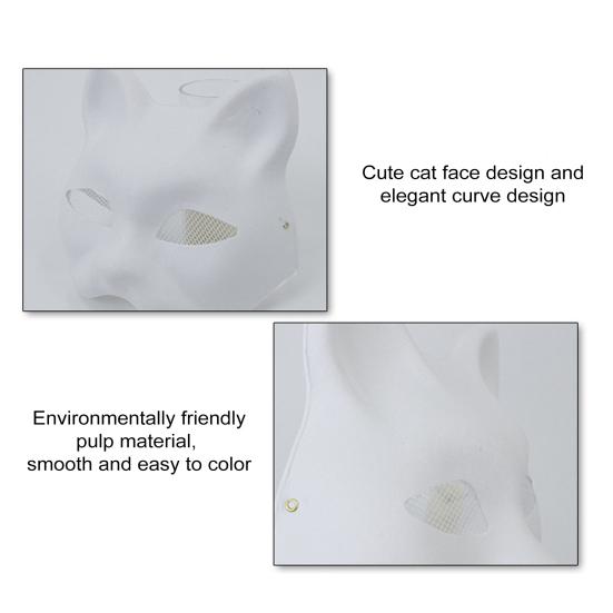 DIY Therian Masque Kit Blank Cat Fox Masque with Felt Fabric Sheet Faux Fur