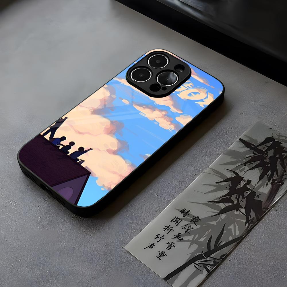 Мультяшный Чехол для Телефона Lovejoy Band Закаленное Стекло Для IPhone 17 13 14 16 12 15 11 Pro Max Plus Mini X XR SE2020 Coque