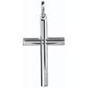 [L4556] - Серебряный кулон «Крест» с родиевым покрытием - 30x17 мм