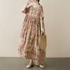 Платье большого размера с принтом в виде цветка в стиле прерий, шикарное винтажное, для женщин, для летнего отдыха, путешествий, пляжа, повседневное, длинное, тонкое, легкое, из хлопка