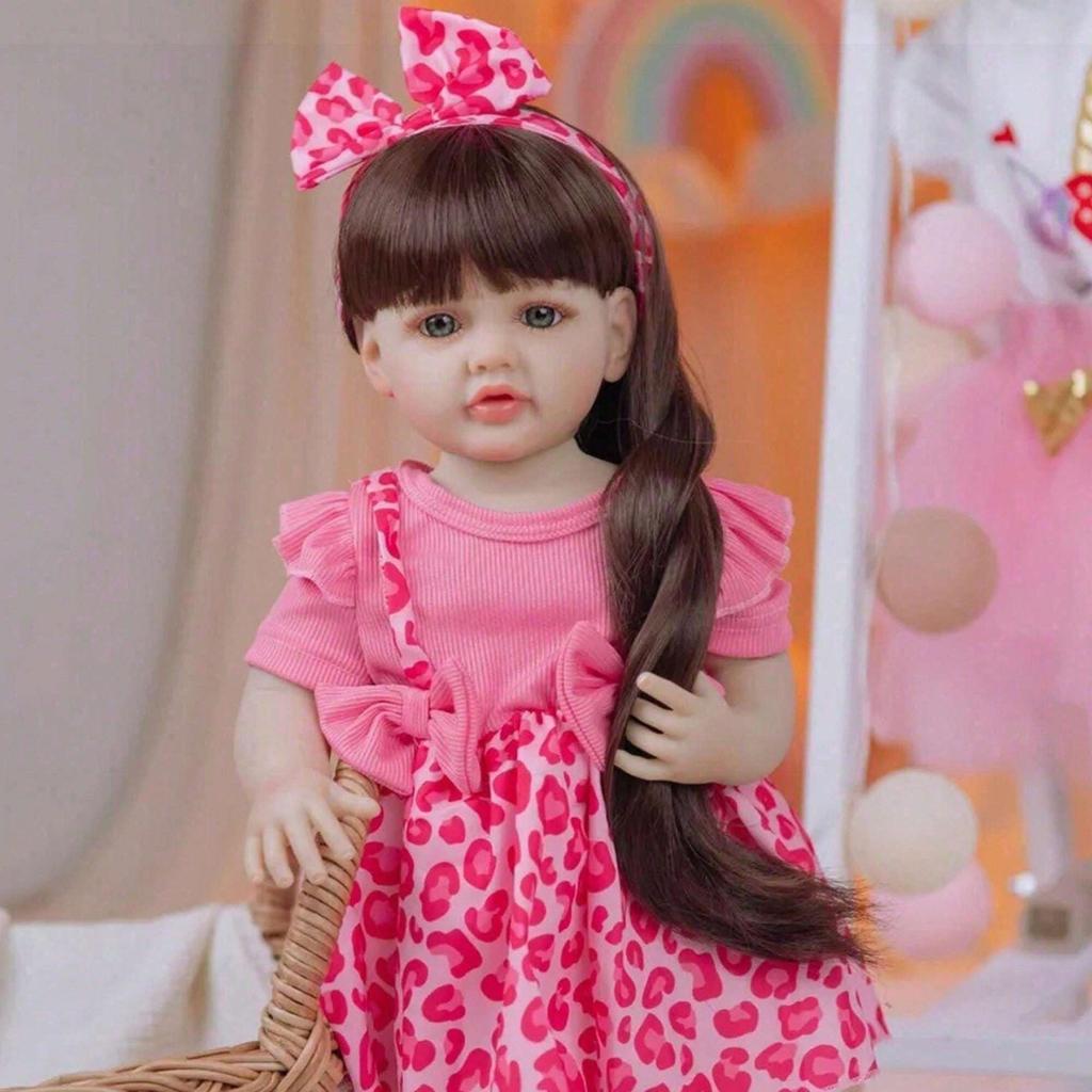 BZDOLL 55 см Кукла-реборн для девочки из мягкого винила во весь рост, стоячая, реалистичная, 22 дюйма, принцесса, малышка, художественная игрушка, подарок на день рождения для детей