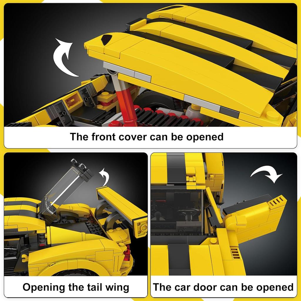 MOULD KING 10045/10046 Технический автомобиль MOC 82416 Countachs Speed ​​Super Car DIY Строительные блоки Игрушки Коллекция Подарки для детей