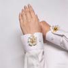 4Pcs Shirt Decorative Button Cover, Fashionable Button Accessories, Send Ladies Elegant Flower Decoration for Dresses