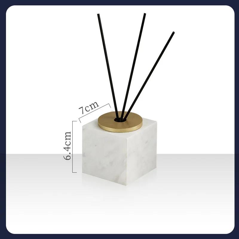 Marble Aromatherapy Bottle High End Hotel Room Bathroom Perfume Container Bottle Bathroom Decoration Aroma Diffuser Bottle
