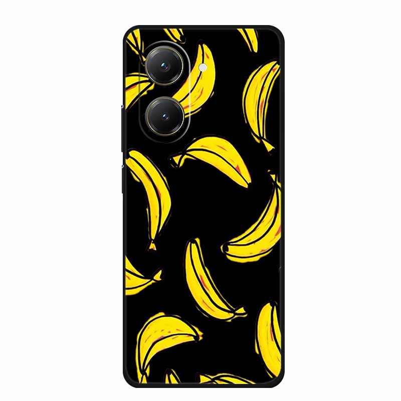 Черный силиконовый чехол для Xiaomi Poco X7 Pro M7 4G Plus Чехол Мультяшный Мягкий ТПУ Задняя крышка Для Poco C71 Redmi A5 4G Чехол для телефона C 71