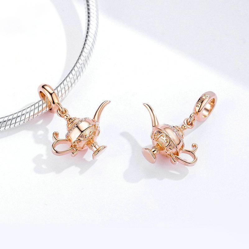 S925 Серебряная волшебная лампа Алладина, бусины, браслет, ожерелье, бусины, изготовление ювелирных изделий, подвески, лампа желаний, кулон для женщин, подарки на день рождения, Рождество