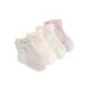 4Pairs Non-slip Baby Ruffle Socks Cotton Toddle Short Socks Sweet Kids Mesh Tube Socks  Baby Girl