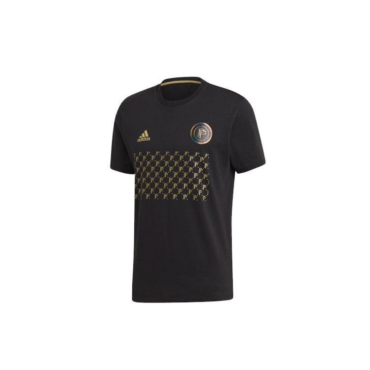 adidas Футболки Мужские Черные С Круглым Вырезом Умеренный Прямой Крой FI0714
