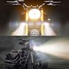 2Pcs Dual Color Light Auxiliary Spotlight Lamp LED Headlight Projector  Motorcycle Lighting