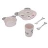 Panda-Shaped Toddler Feeding Set with Plate, Bowl, Cup & Cutlery