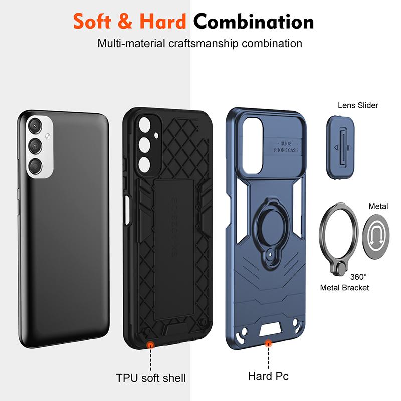 For Samsung Galaxy A25 Luxury New Armor Magnetic Shockproof Case For Samsung Galaxy A25 5G Camera Lens Protective Phone Cover