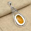 Цитрин драгоценный камень стерлингового серебра 925 пробы ручной работы овальной формы ювелирный кулон для подарков